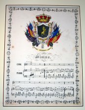 Imagen del vendedor de Escudo de Brabante y partitura musical de un himno a la venta por Frame