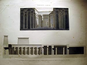 THÈBES, Karnak. A.Vol.III- pl.25- vue interieure du grand temple du sud.