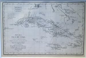 Mapa de la isla de Cuba y tierras circunvecinas según las divisiones de los naturales con las der...