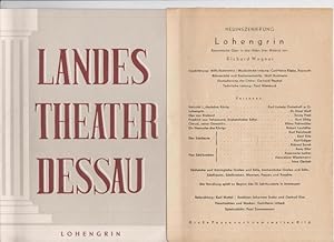 Landestheater Dessau. Heft 1 der Spielzeit 1952 / 1953. - Mit Besetzungsliste zu: Lohengrin. - In...