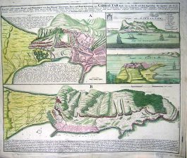 Imagen del vendedor de Neuester und exacter plan und prospect von der Stadt, Vestung, Bay und Fortification von Gibraltar a la venta por Frame