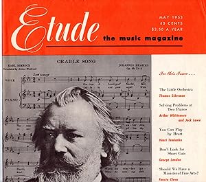 Bild des Verkufers fr Etude - The Music Magazine - May 1953 zum Verkauf von Cameron-Wolfe Booksellers