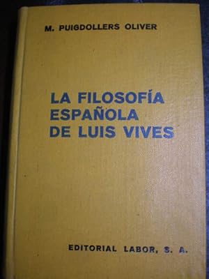 Seller image for La filosofa espaola de Luis Vives for sale by Librera Antonio Azorn