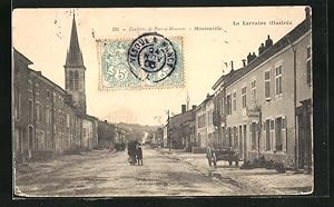 Carte postale Montauville, vue de la rue im Ortskern