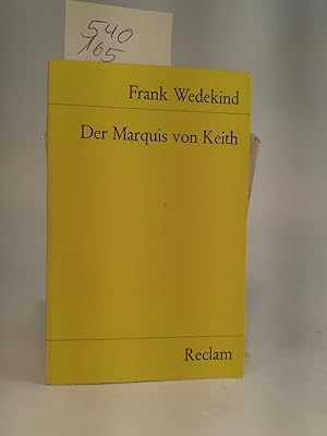 Bild des Verkufers fr Der Marquis von Keith zum Verkauf von ANTIQUARIAT Franke BRUDDENBOOKS