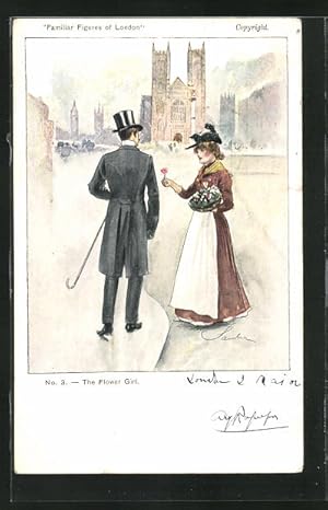 Seller image for Knstler-Ansichtskarte London, Familiar Figures of London, The Flower Girl!, Blumenverkuferin for sale by Bartko-Reher