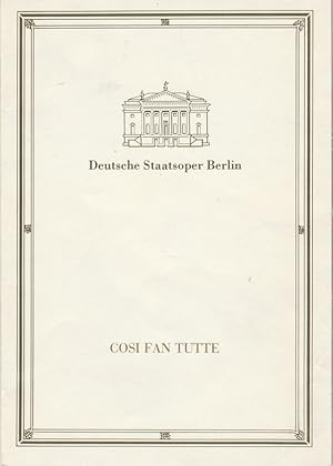 Seller image for Programmheft Wolfgang Amadeus Mozart COSI FAN TUTTE Premiere 23. Mai 1989 for sale by Programmhefte24 Schauspiel und Musiktheater der letzten 150 Jahre