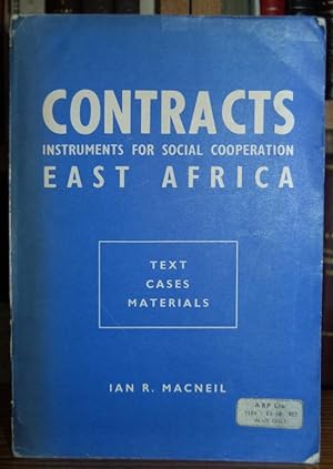 Seller image for CONTRACTS. INSTRUMENTS FOR SOCIAL COOPERATION EAST AFRICA for sale by Fbula Libros (Librera Jimnez-Bravo)