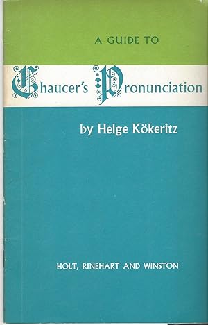 Seller image for A Guide To Chaucer's Pronunciation for sale by BYTOWN BOOKERY