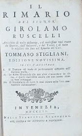 Il Rimario del signor Girolamo Ruscelli arricchito di molte desinenze, e di moltissime voci tratt...
