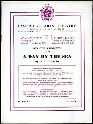 Seller image for A Day By The Sea | Original Souvenir Theatre Programme Performed at Cambridge Arts Theatre, 6 St. Edward's Passage, Cambridge | 12 To 17 September, 1955. for sale by Little Stour Books PBFA Member