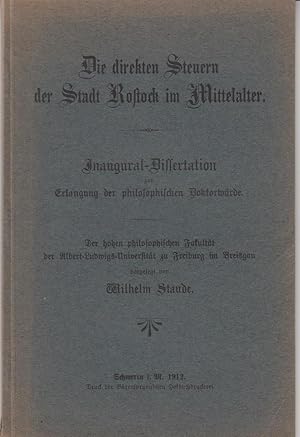 Die direkten Steuern der Stadt Rostock im Mittelalter.