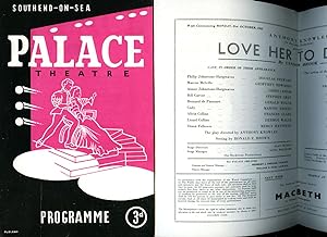 Bild des Verkufers fr Love Her To Death! | Original Souvenir Theatre Programme Performed at Palace Theatre, Southend-on-Sea, Essex zum Verkauf von Little Stour Books PBFA Member