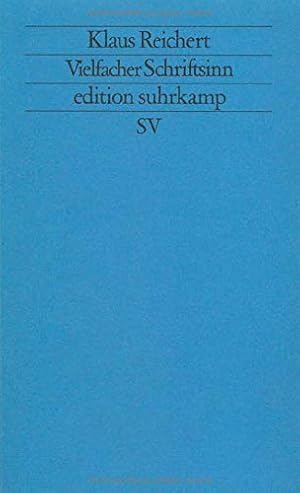 Vielfacher Schriftsinn : zu Finnegans wake. Edition Suhrkamp ; 1525 = N.F., Bd. 525