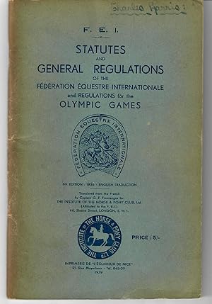 Statutes and General Regulations . . . . for the Olympic Games [1936]