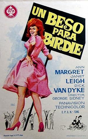 PROGRAMA DE MANO. UN BESO PARA BIRDIE (George Sidney), 1964. ANN MARGRET JANET LEIGH DICK VAN DYKE
