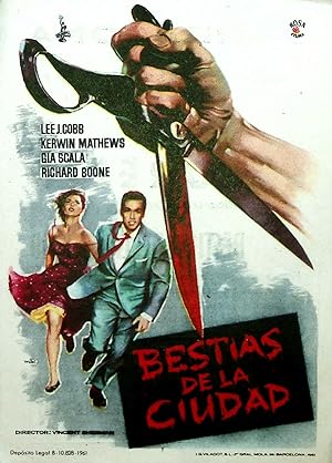 Seller image for PROGRAMA DE MANO. BESTIAS DE LA CIUDAD (Vincent Sherman) Columbia Pictures, 1961. LEE J. COBB for sale by Libros Fugitivos