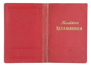 Leinwanddecke mit Deckelprägung "Baedeker's REISEHANDBUCH".
