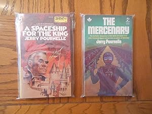 Seller image for Jerry Pournelle Two (2) Book Collectible Paperback Lot, including: A Spaceship for the King, and; The Mercenary. for sale by Clarkean Books