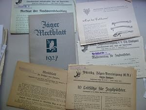 Jäger Merkblatt 1927. Herausgegeben von: Prof. Dr. Hans Schwenkel, Stuttgart.