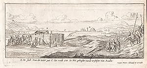 "A. De Stad Zues. B. Water put. C. De roode Zee." - Suez Sues Egypt Ägypten city Ansicht view