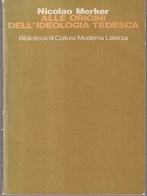 Immagine del venditore per Alle origini dell'ideologia tedesca venduto da Librodifaccia