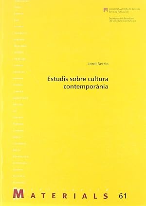 Imagen del vendedor de Estudi sobre cultura contemporania a la venta por Imosver