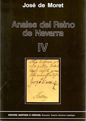 Imagen del vendedor de Anales del reino de Navarra IV: Libros 15-18 . a la venta por Librera Astarloa