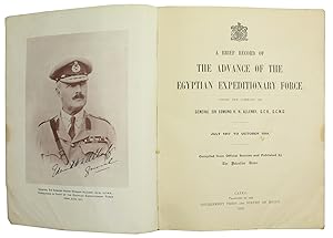 Imagen del vendedor de A brief record of the advance of the Egyptian Expeditionary Force under the command of General Sir Edmund H.H. Allenby. July 1917 to October 1918. Compiled from official sources and published by the Palestine News. a la venta por Antiquariaat FORUM BV