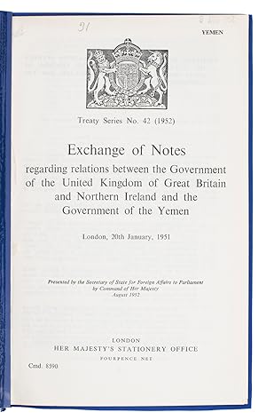 Exchange of notes regarding relations between the government of the United Kingdom of Great Brita...