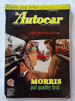 The Autocar Magazine, London Show Report. 20 October 1961 ( Motor.)