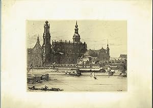 Imagen del vendedor de Dresden - Helbigs und katholische Hofkirche, 1905 a la venta por Antiquariat Hardner