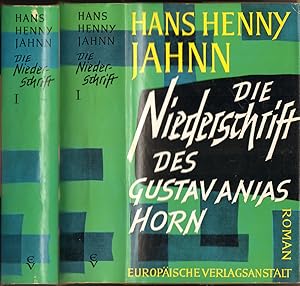 Imagen del vendedor de Die Niederschrift des Gustav Anias Horn, nachdem er neunundvierzig Jahre alt geworden war (2 Bnde). (= Flu ohne Ufer. Roman in drei Teilen; 2. Teil). a la venta por Antiquariat Neue Kritik