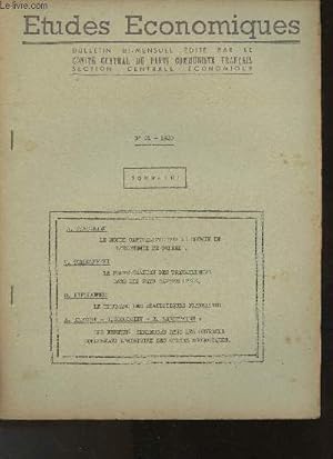 Imagen del vendedor de Etudes �conomiques n�51- 1950-Sommaire: Le monde capitaliste sur le chemin de l'�conomie de guerre- La pauperisation des travailleurs dans les pays capitalistes- Le truquage des statistiques fran�asises- Des erreurs s�rieuses dans les ouvrages concernant a la venta por Le-Livre