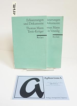 Immagine del venditore per Konvolut (zu Thomas Mann). Tonio Krger | Der Tod in Venedig. venduto da AphorismA gGmbH