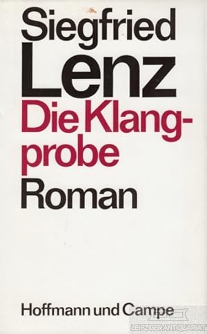 Bild des Verkufers fr Die Klangprobe Roman zum Verkauf von Leipziger Antiquariat