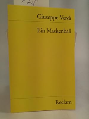 Bild des Verkufers fr Ein Maskenball: Oper in drei Aufzgen Oper in drei Aufzgen zum Verkauf von ANTIQUARIAT Franke BRUDDENBOOKS