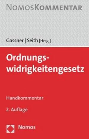 Seller image for Ordnungswidrigkeitengesetz for sale by BuchWeltWeit Ludwig Meier e.K.