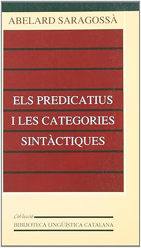 Seller image for El predicatiu i les categories sintctiques for sale by Imosver