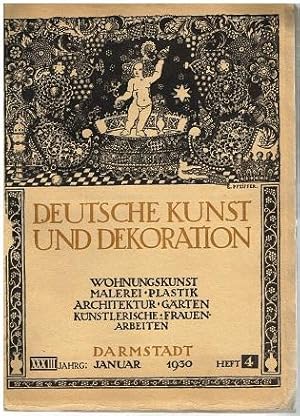 Image du vendeur pour Wohnungskunst. Malerei. Plastik. Architektur. Grten. Knstlerische Frauenarbeiten mis en vente par Antiquariat Bernd Preler