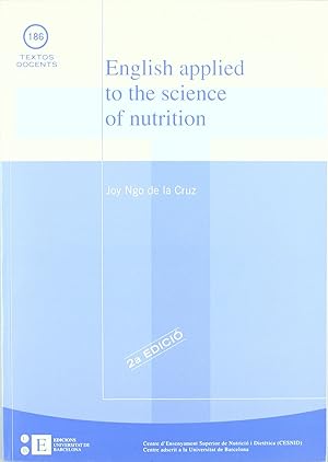 Image du vendeur pour English applied to the science of nutrition mis en vente par Imosver