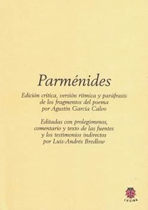 Imagen del vendedor de Parmnides a la venta por Imosver