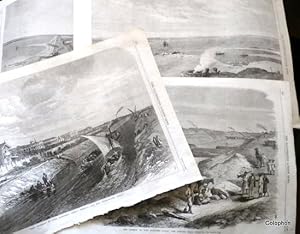 Suez Canal Project 4 full page engravings of 1869 from the Illustrated London News. March-April 1869