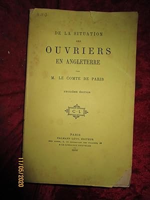 Seller image for DE LA SITUATION des OUVRIERS en ANGLETERRE - EDITION GRAND FORMAT for sale by LA FRANCE GALANTE