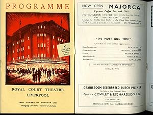 Seller image for We Must Kill Toni - A Comedy in Three Acts | Original Souvenir Theatre Programme Performed at Royal Court Theatre, Liverpool for sale by Little Stour Books PBFA Member