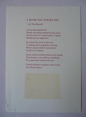 A River Has Turned Red: for Tom Raworth