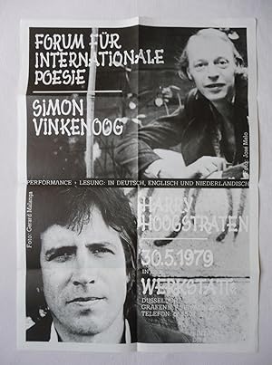 A poster for a performance and reading by Simon Vinkenoog and Harry Hoogstraten on 30 May 1979 in...