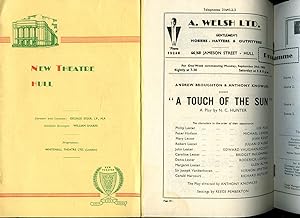 Imagen del vendedor de A Touch of the Sun | Original Souvenir Theatre Programme Performed at The New Theatre, Hull a la venta por Little Stour Books PBFA Member
