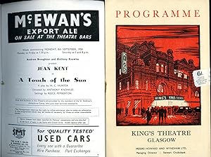 Seller image for A Touch of the Sun - A Three Act Play | Original Souvenir Theatre Programme Performed at King's Theatre, Glasgow for sale by Little Stour Books PBFA Member