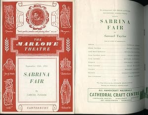 Imagen del vendedor de Sabrina Fair | Original Souvenir Theatre Programme Performed at The Marlowe Theatre, Canterbury a la venta por Little Stour Books PBFA Member